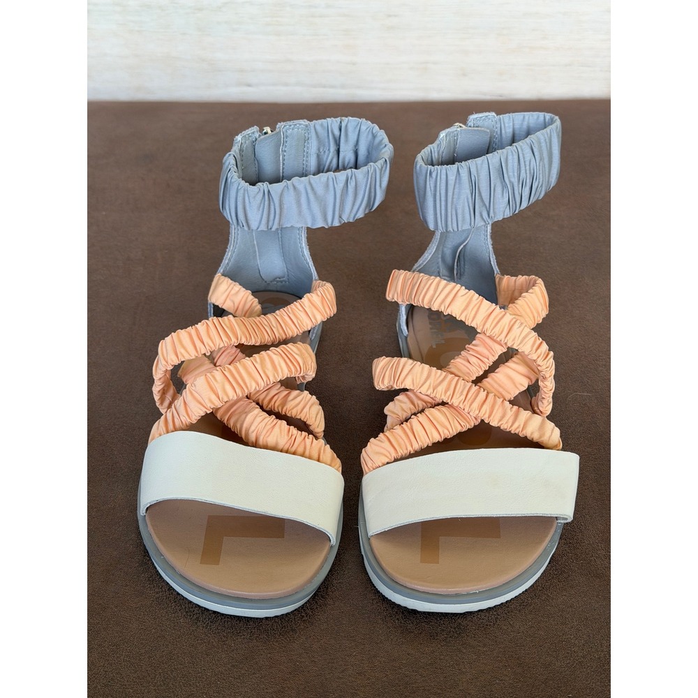 Sorel Roaming Multi Strap Sandals Signal Orange Quarry Grey NL4649-061 Womens 7